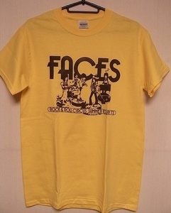 即決★新品バンドＴシャツ★フェイセズ★FACES★イエローボディ×ブラウンプリント★S/M/Lサイズ対応可能