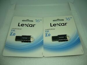 ◆夏の大感謝祭◆USBメモリ 未開封 16GB 2個 小型 Lexar V40