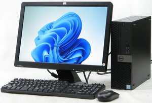 DELL Optiplex 7050-6700SF ■19インチワイド 液晶セット■ i7-6700/SSD256G+HDD1T/Radeon R5 430/第6世代/Windows11 デスクトップ