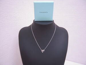 ブランド祭 アクセサリー祭 ティファニー 925 オープンハート ネックレス 保管品 TIFFANY&Co. AG925 シルバー 箱付き