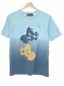 Andy Warhol by HYSTERIC GLAMOUR アンディウォーホル バイ ヒステリックグラマー グラデーションスカルプリントTシャツ ブルー M