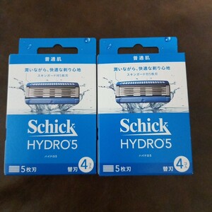 新品未開封　送料無料　シック Schick　ハイドロ5 普通肌　5枚刃　替刃4個入り×2箱セット