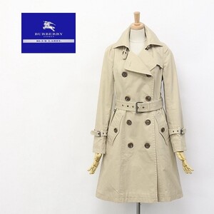 ◆BURBERRY BLUE LABEL/バーバリー ブルーレーベル 裏地ノバチェック柄 ライナー付 トレンチ コート ベージュ 38