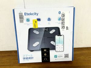 Etekcity スマート体組成計 ESF-551 体重計 スマホ連動 13項目測定可能 専用アプリ データ自動グラフ化 Bluetooth対応 薄型 ブラック