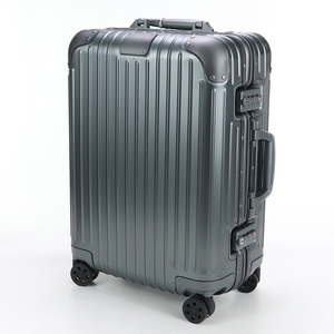 中古美品リモワRIMOWA オリジナル キャビン アルミニウム キャリーケース 925.53 モスグリーン 35L ランク：S us-1