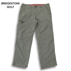 BRIDGESTONE GOLF ブリヂストン ゴルフ 秋冬 ストレッチ★ チェック柄 スラックス パンツ Sz.92 メンズ 大きいサイズ　A4B05943_C#Q