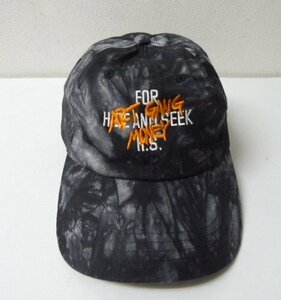 ◆HIDE AND SEEK newhattan ハイドアンドシーク メッセージ タイダイ染め キャップ CAP 希少　美　調整可能 グレー