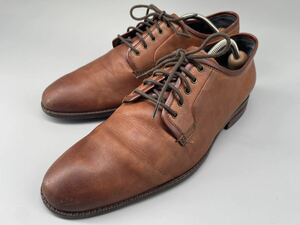 即決 COLE HAAN コールハーン C29029 8M≒25.5cm レザーシューズ ビジネスシューズ 革靴 プレーントゥ 本革 ブラウン メンズ