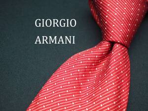 美品【GIORGIO ARMANI ジョルジオアルマーニ】 C1721 赤系 RED SILK ブランド ネクタイ 古着 良品