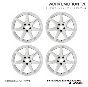 WORK EMOTION T7R トヨタ ウィッシュ 1.8S DBA-ZGE20W 1ピース ホイール 4本 1台分【17×7J 5-100 INSET47 ホワイト】