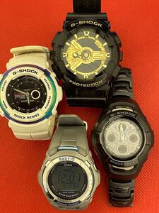 G-SHOCK カシオ Gショック3点 Baby-G1点4点まとめジャンク品管理番号1-A87