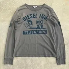 00s DIESEL archive fade 袖プリ ロンT y2k 古着