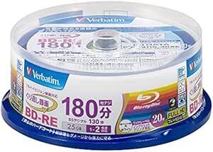 20枚スピンドル くり返し録画 25GB バーベイタムジャパン(Verbatim Japan) くり返し録画用 ブルーレイデ