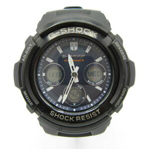 T9901☆CASIO G-SHOCK デジアナ タフソーラー マルチバンド6 AWG-M100SB【5230】AWG-M100SB-2AJF カシオ Gショック 中古品【時計】