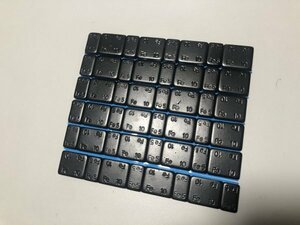 バランスウェイト　60g　1本　黒　ブラック　アルミホイール用　両面テープ　おもり　バランサー　5g10g刻み　0520