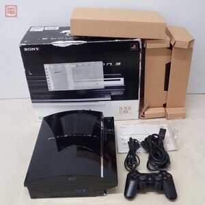 1円〜 動作品 PS3 プレステ3 本体 初期型 CECHA00 クリアブラック PS/PS2規格ディスク対応 500GB 換装済 初期化済 ソニー SONY 箱説付【40