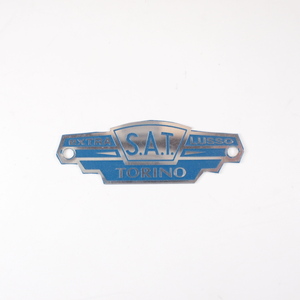 Seat badge Lambretta -S.A.T. TORINO- Extra Lusso - blue ランブレッタ シートバッジ Vespa ベスパ