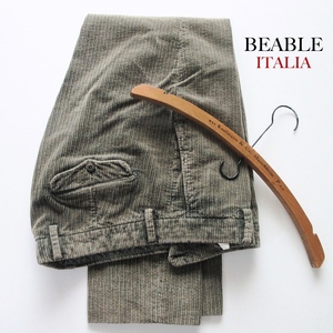 【BEABLE ビーエイブル / イタリア】Safari LEON掲載ブランド◎ USED加工 ストレッチ コーデュロイパンツ 32/83cm!!