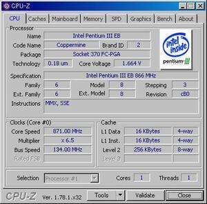 INTEL PentiumIII 866 MHz Socket370 Coppermine 中古正常品 (1)