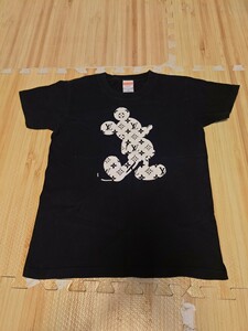 UnitedAthle Tシャツ　ミッキーマウスシルエット　ブラックサイズS