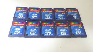 新入荷　Transcend　SDカード　128MB　80X　10枚セット　中古動作品　