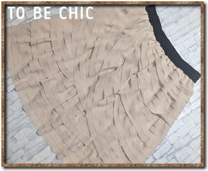 ☆TO BE CHIC　トゥービーシック　ティアードシフォンスカート　ベージュ☆