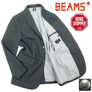 【S3089】【新品同様】【銀釦】【定価40,150円】BEAMS+ ビームスプラス テーラードジャケット WIND STOPPER ウインドストッパー サイズM