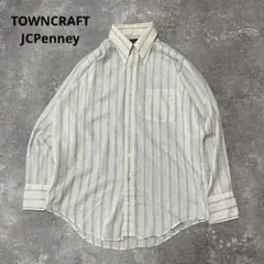 TOWNCRAFT JCPenney L 刺繍シャツ 古着 ヴィンテージ