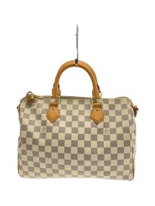 LOUIS VUITTON◆スピーディ・バンドリエール30_ダミエ・アズール_WHT/PVC/WHT