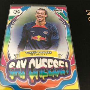 【2023-24 Topps stadium Chrome】YUSSUF POULSEN RB LEIPZIG SAY CHEESE!