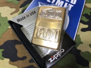 ●新品未使用●一際目立つGODの限定金色 ジッポーライター mercismith2zippo ミリオンゴッド パチスロ ミリゴ