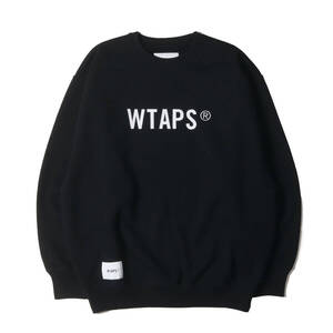 【新品】WTAPS ダブルタップス スウェット サイズ:02 / 24SS ブランドロゴ アップリケ スウェットシャツ (SIGN / SWEATER / COTTON.TSSC)