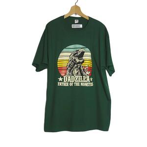 FRUIT OF THE LOOM ティーシャツ Tシャツ 新品 プリントTシャツ デ ッドストック メンズ ＸLサイズ 緑 DADZILLA #2314