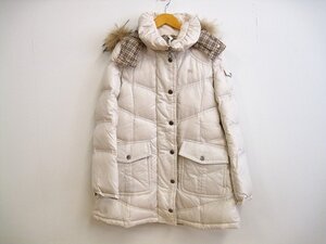 BURBERRY BLUE LABEL / バーバリー・ブルーレーベル ファー付きロングダウンコート レディース サイズ : 38 アウター ホワイト