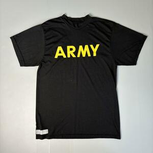 アメリカ軍 実物 ARMY ロゴ トレーニングシャツ Tシャツ ブラック S