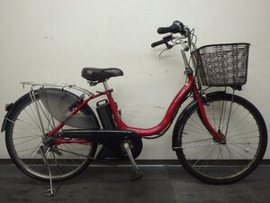 中古電動アシスト自転車 １円売切り!!機関良好 ヤマハ　PASナチュラ 24インチ　 【大阪・兵庫・京都・奈良】は送料3800円でお届け!!