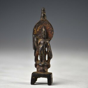 【蔵c8914】中国古美術　金銅菩薩立像　唐時代保証