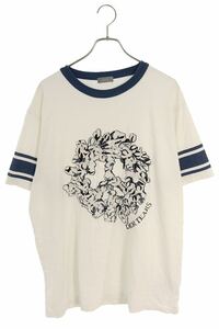 ディオール DIOR デニムティアーズ 23AW 393J696f0849 サイズ:XL 刺繍デザインリンガーTシャツ 中古 SB01