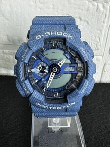 【FS0952】CASIO カシオ G-SHOCK GA-110DC-2AJF デニムカラー 腕時計 ラバーベルト クォーツ Gショック 動作未確認です。