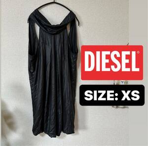 【DIESEL】膝丈ワンピース リボン バルーン裾 XS