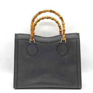 1円 べたなし 美品 GUCCI グッチ バンブーハンドル カーフレザー トートバッグ ハンドバッグ 