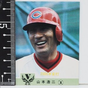 84年 カルビー プロ野球カード No.693【2000本安打 山本 浩二 外野手 広島東洋カープ】昭和59年 1984年 当時物 Calbee おまけ 食玩 中古