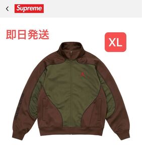 【XLサイズ】 Supreme Jordan Tricot Track Jacket Olive シュプリーム ジョーダン トラック ジャケット ボックスロゴ ステッカー　2024aw