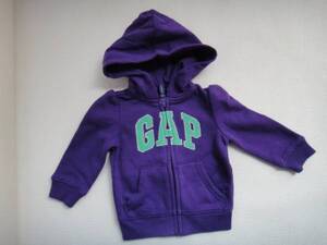 新品【baby GAP】　105　パーカー　トレーナー　パープル　女の子