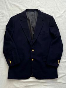 超希少 70s USA製 Brooks Brothers ネイビー ブレザー カシミヤ100% テーラードジャケット 金ボタン 紺ブレ 米国製 アメリカ製 ビンテージ