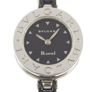 BVLGARI ブルガリ B-zero1 ビーゼロワン BZ22S 腕時計 SS×ラバー クオーツ アナログ表示 レディース 黒文字盤【I220823047】中古