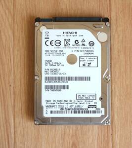 【750GB 2.5インチHDD】HITACHI HTS547575A9E384 