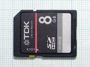 ★TDK ＳＤＨＣ メモリーカード ８GB 中古★送料８５円・１８５円