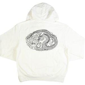 STUSSY ステューシー 23AW MOSAIC DRAGON HOODIE PIGMENT DYED NATURAL スウェットパーカー 白 Size 【M】 【新古品・未使用品】 20781040