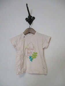 ragpet ベージュTシャツサイズ80（USED）72622②